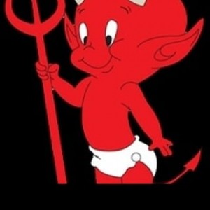 Create meme: Little Devil, sticker devil red, devil figure