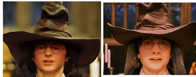 Create meme: the magic hat from harry Potter, The distributing hat from Harry Potter, distributing hat harry potter