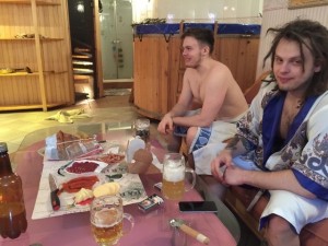 Создать мем: мужчины, русская баня, чапаевские бани