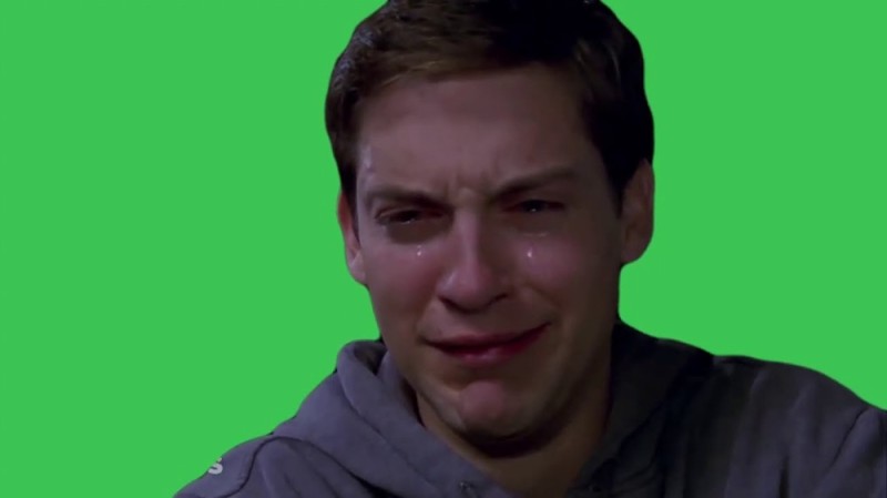 Create meme: Spider-Man, Tobey Maguire , Peter Parker crying 