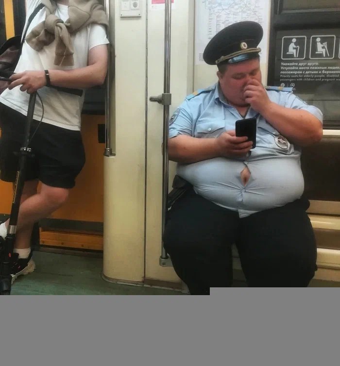 Create meme: fat COP, jokes about cops, the policeman is fat