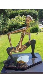 Create meme: bronze sculpture