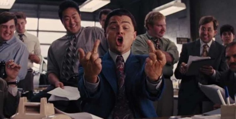 Create meme: Leonardo DiCaprio the wolf of wall, the wolf of wall street DiCaprio, the wolf of wall street (2013)