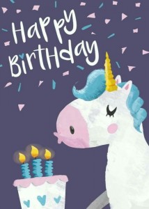 Create meme: unicorn, unicorn happy birthday, card unicorn