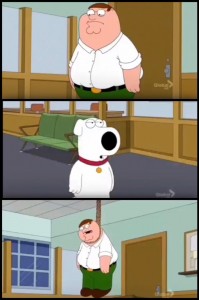 Create meme: family guy brian, family guy Meg and quagmire, the griffins