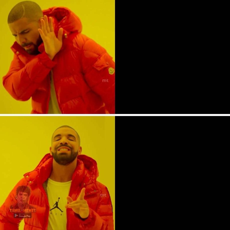 Create meme: rapper Drake meme, drake meme, template meme with Drake