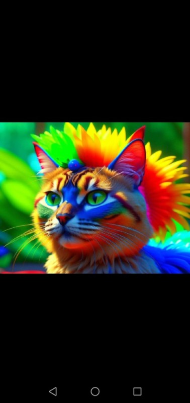 Создать мем: кот, радужный котик по номерам, яркие краски