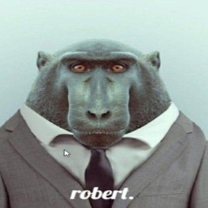 Создать мем: роберт макака, мем с обезьяной в пиджаке, обезьяна в костюме