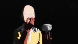 Create meme: stoned Saitama, Saitama gifs, anpanman GIF