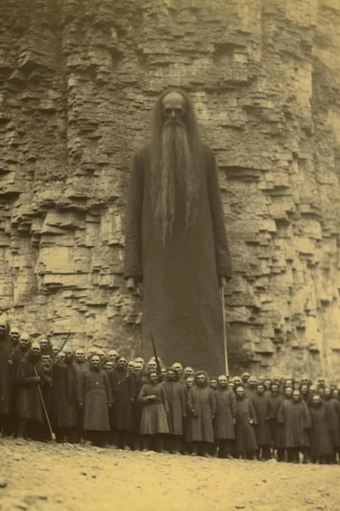 Создать мем: монах, длинная борода, самые длинные волосы