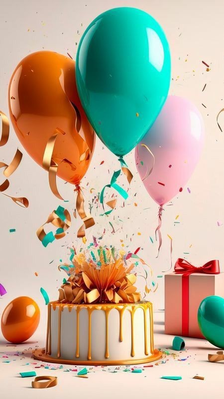 Create meme: Birthday, happy birthday party banner, happy birthday cards balloons