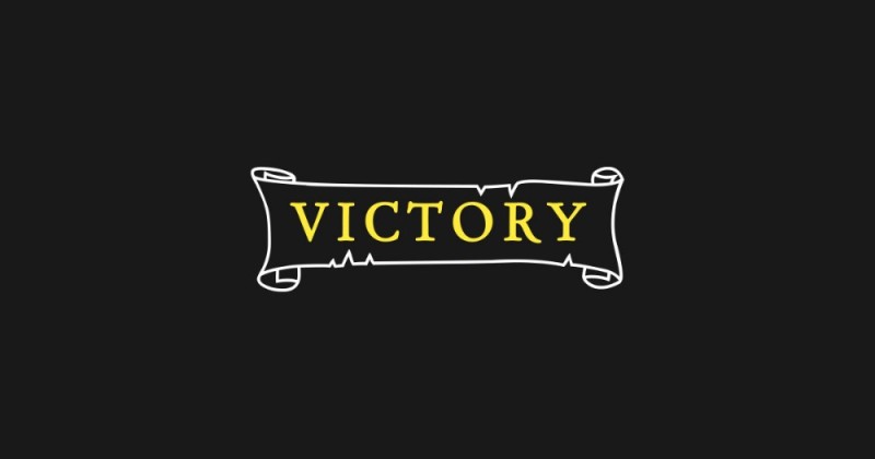 Create meme: vintage logos, darkness, victory word