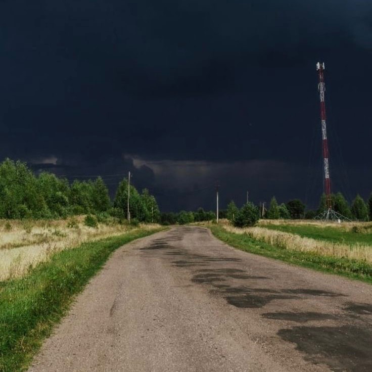 Create meme: landscape photos, A thunderstorm in the village, nature 