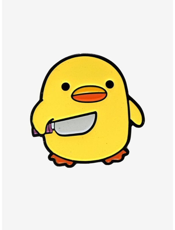 Create meme: duck sticker, duckling with a knife, duck with a knife