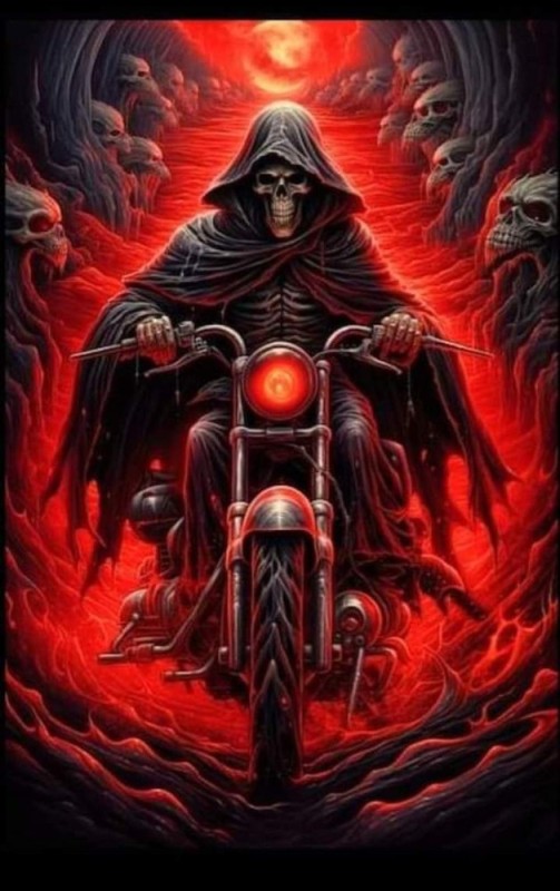 Create meme: dark arts, skeleton biker, Ghost rider 