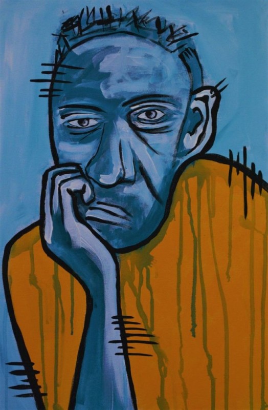 Create meme: Bernard Buffet, paintings by Pablo Picasso , figure 