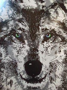 Create meme: wolf portrait, grey wolf, wolf