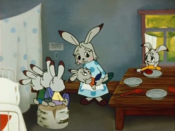 Create meme: bag of apples cartoon bunny, 4 little son and a cute daughter, bag of apples cartoon 1974