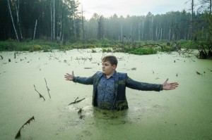 Create meme: dude in the swamp, the kid in the swamp, photo shoot of the student in a swamp