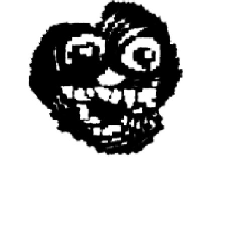 Create meme: trollface horror, scary trollface, scary face roblox