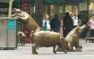 Create meme: pig, a monument to the pig photos, Hong Kong is a monument to the pig