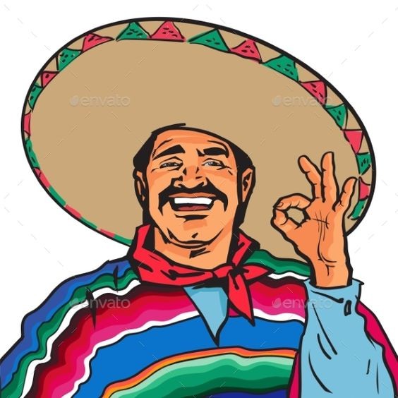 Create meme: A Mexican in a sombrero, Mexican illustration, Mexicans