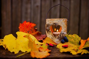Create meme: lantern, candle, drawing pen foliage autumn candle