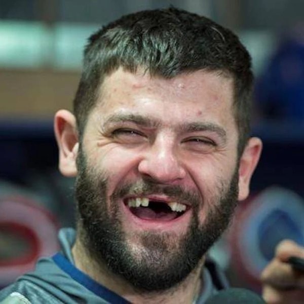 Create meme: Radulov, hockey player without a tooth, male 
