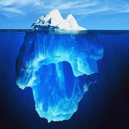Create meme: the tip of the iceberg, iceberg meme, iceberg underwater part