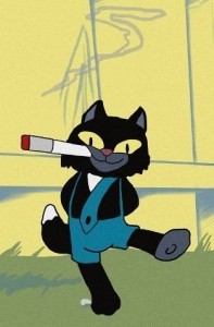 Создать мем: ну погоди котенок с сигаретой, кот из ну погоди, кот с сигаретой из ну погоди