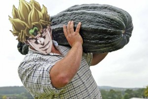 Создать мем: самый большой овощ, самый большой кабачок, большие овощи
