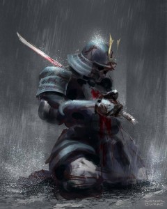 Create meme: knight art, samurai, art samurai