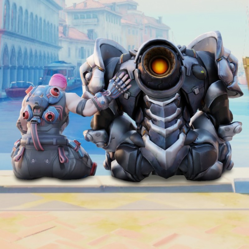 Create meme: playoverwatch, overwatch robot, overwatch characters