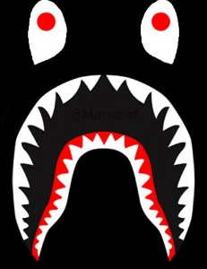 Создать мем: bape shark роблокс, a bathing ape, лого бейп шарк