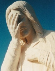 Create meme: Jesus facepalm, the statue facepalm, Jesus facepalm