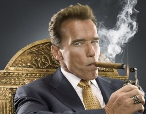 Create meme: arnold schwarzenegger, Schwartz with a cigar, Arnie with a cigar