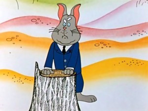 Создать мем: мультфильм жил был заяц, заяц который любил давать советы мультфильм 1988, заяц советчик мультик