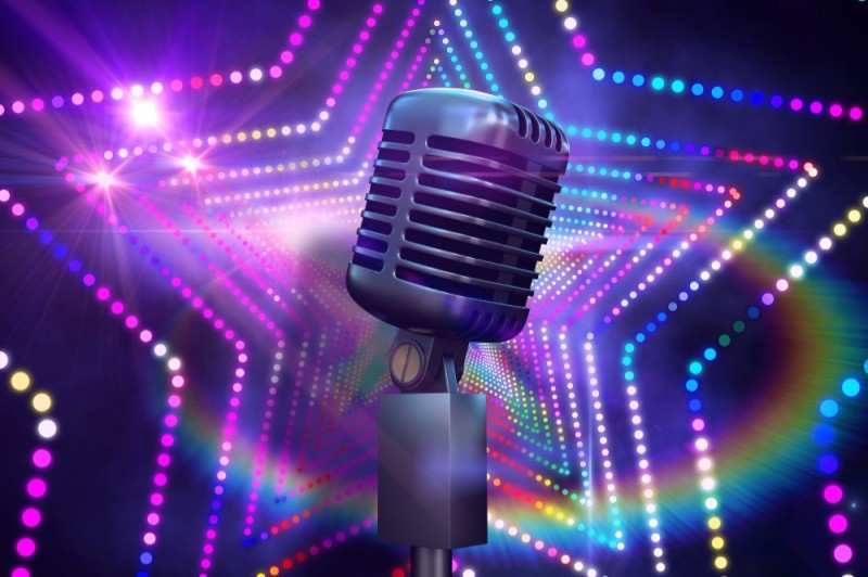 Create meme: microphone background, music microphone, retro microphone