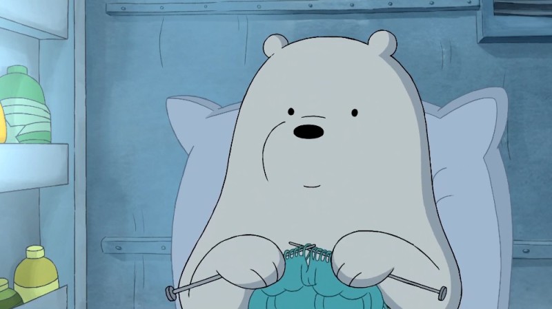 Создать мем: рисунок, icebear we bare bears, белый медведь