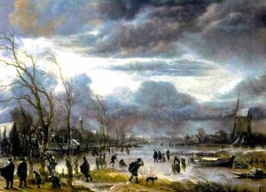 Создать мем: рембрандт кассель зимний пейзаж 1646, ван дер нер, живопись арт ван дер неер