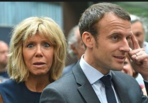 Create meme: the first lady of France, trump wife, Emmanuel macron