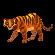 Создать мем: тигр клипарт, тигр векторный, тигр вид сбоку