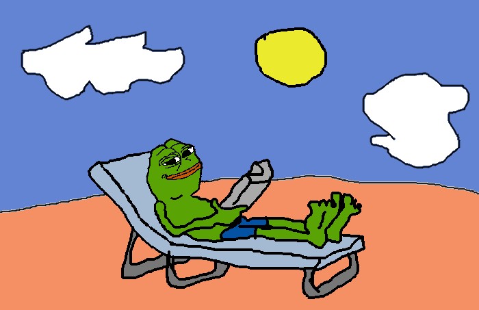 Create meme: meme of Pepe the frog , Pepe toad, Pepe is sleeping