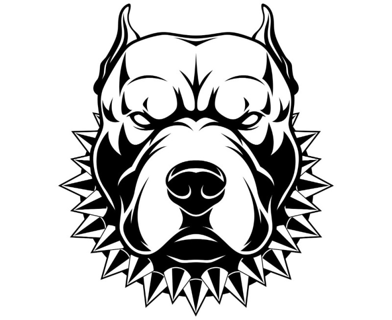 Create meme: pit bull sticker, tattoo dog sketches, tattoo sketches pitbull