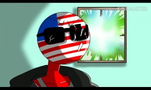 Создать мем: америка, США, countryhumans россия и америка