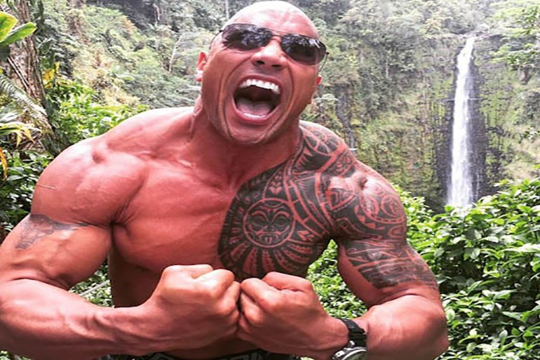 Create meme: Dwayne Johnson Jock, Dwayne Johnson, johnson's rock tattoo