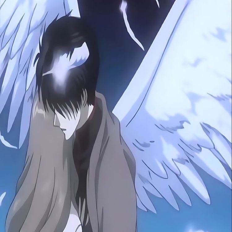 Create meme: anime angel wings, occult servants of midnight anime angel, angel anime