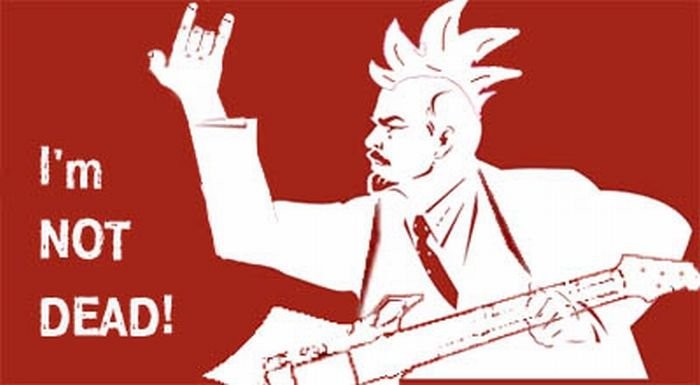 Create meme: hooray comrades, poster with Lenin, lenin joke
