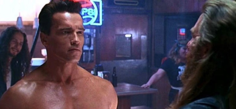 Create meme: the terminator Arnold Schwarzenegger, Arnold Schwarzenegger terminator 2, I need your clothes and bike