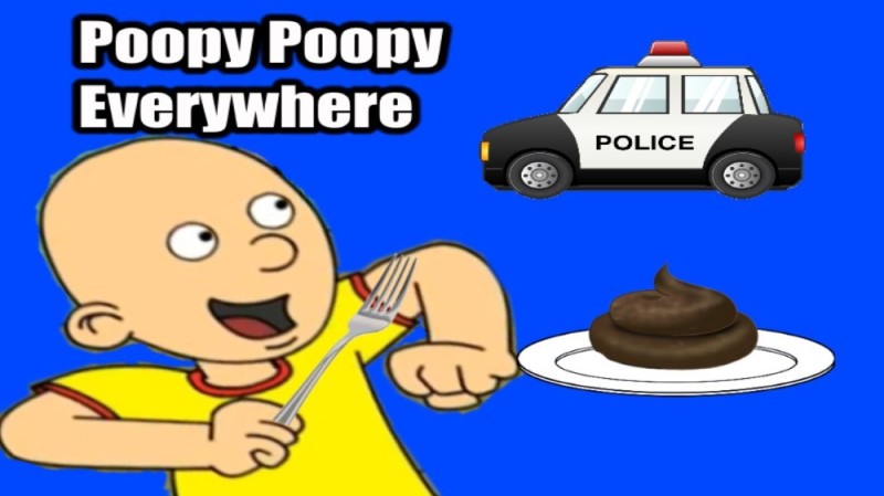 Создать мем: there's poop in my soup игра арты мем, caillou gets grounded, аниме